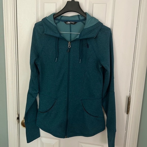 The North Face Jackets & Blazers - The North Face Women’s Full Zip Jacket Hooded Sweatshirt Teal Size Small